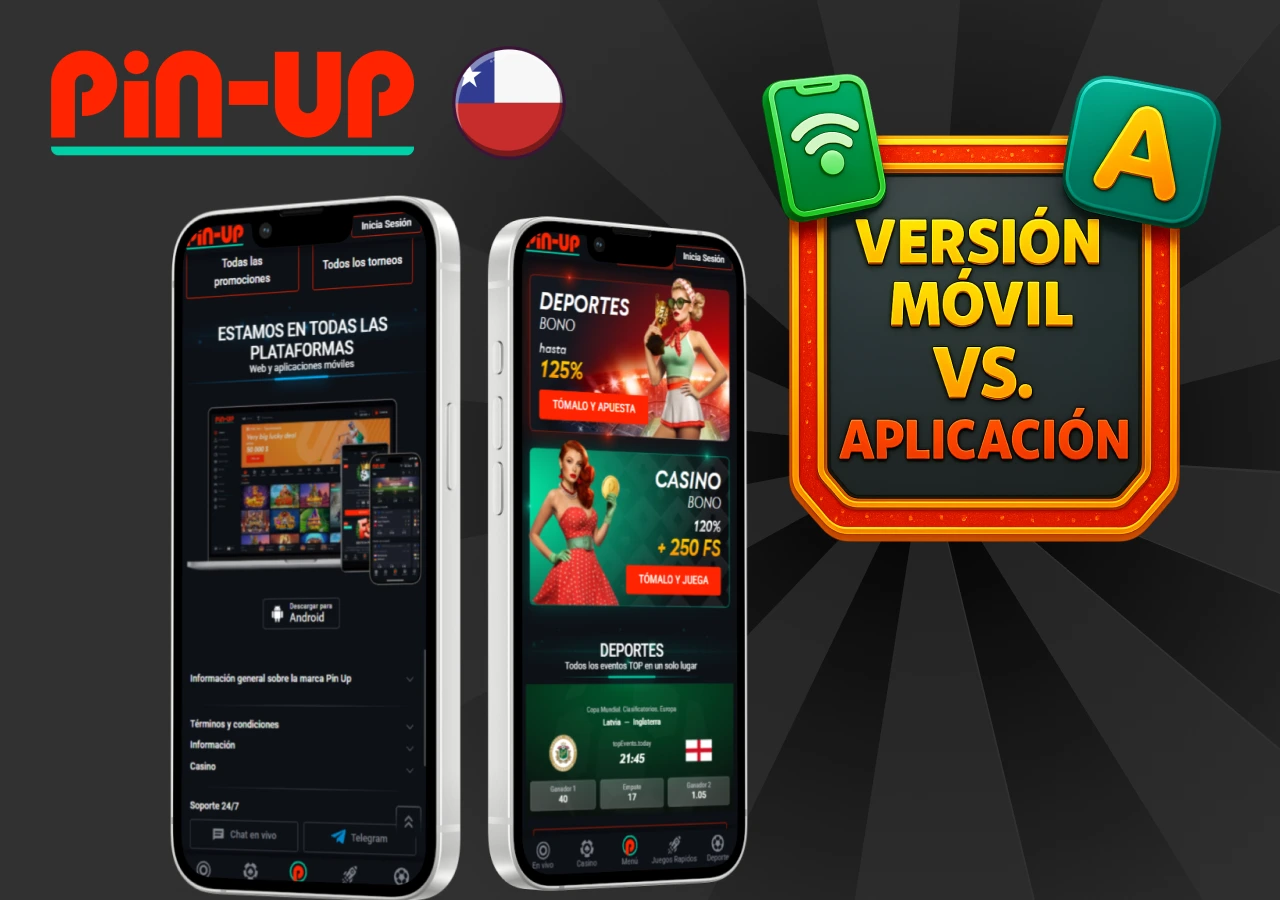 Pin Up Versión Móvil vs. Aplicación 